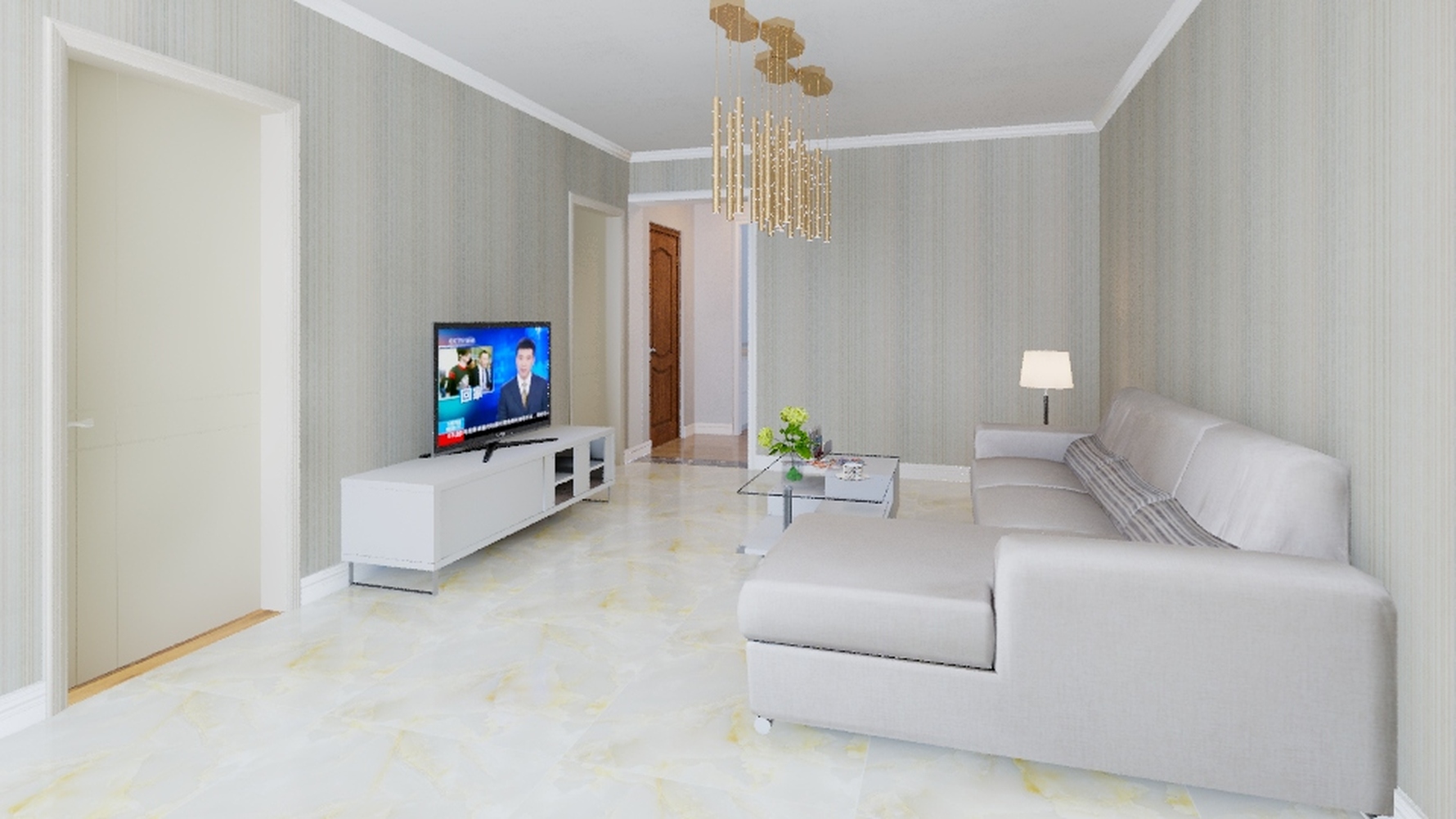 混搭风格两室一厅装修设计效果图