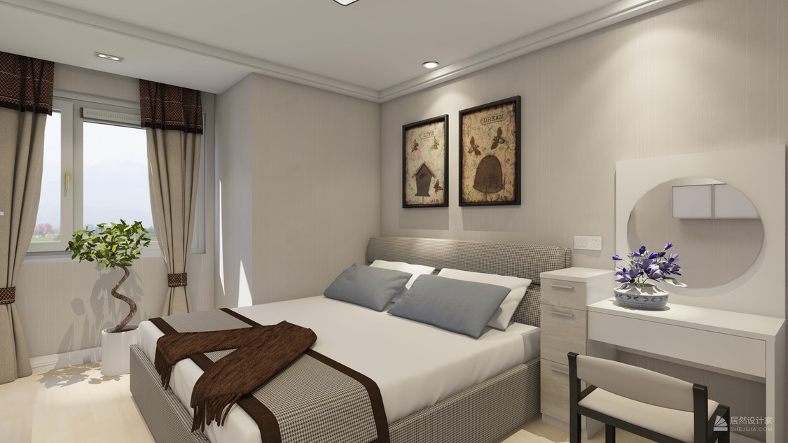 北京市通州华业东方玫瑰锦雅阁C8-2-01户型建面121m²北欧三居