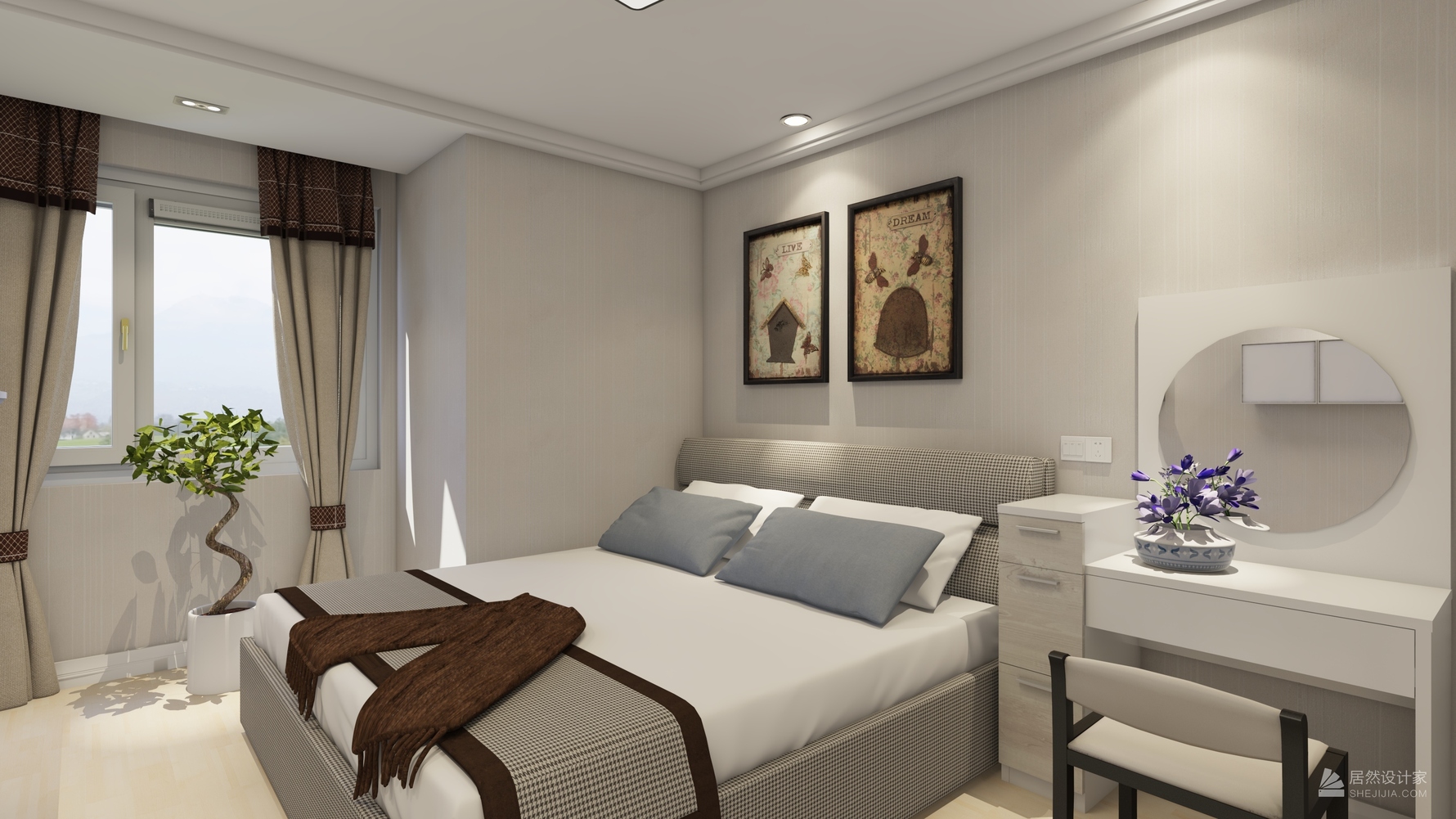 其它风格三室两厅装修设计效果图