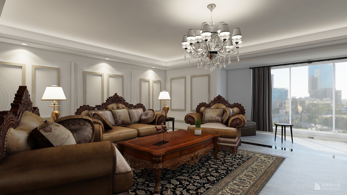 北京市海淀区 领秀新硅谷C区23楼4室3厅3卫 198m²欧式