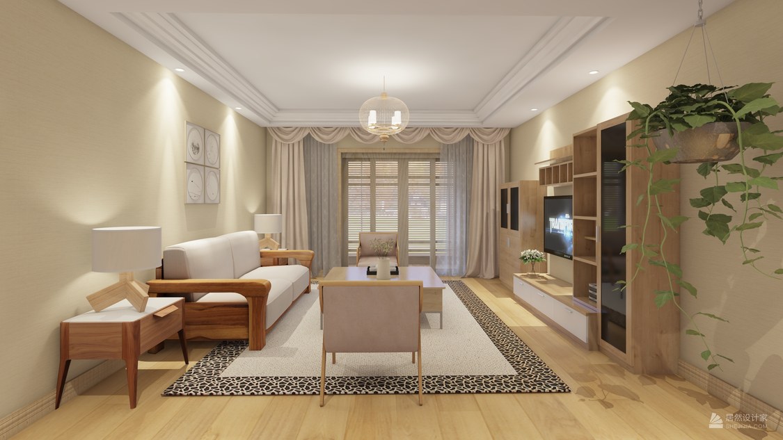 远洋一方小区三居132m²日式