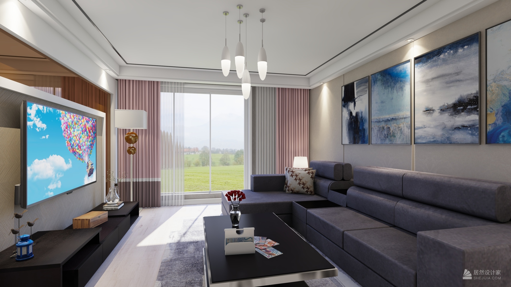 其它风格三室两厅装修设计效果图