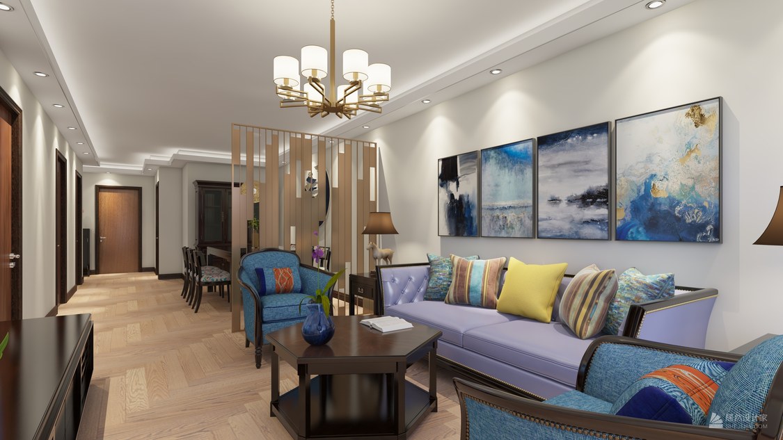 北京市海淀区 橡树湾2室1厅1卫 100m²新中式两居