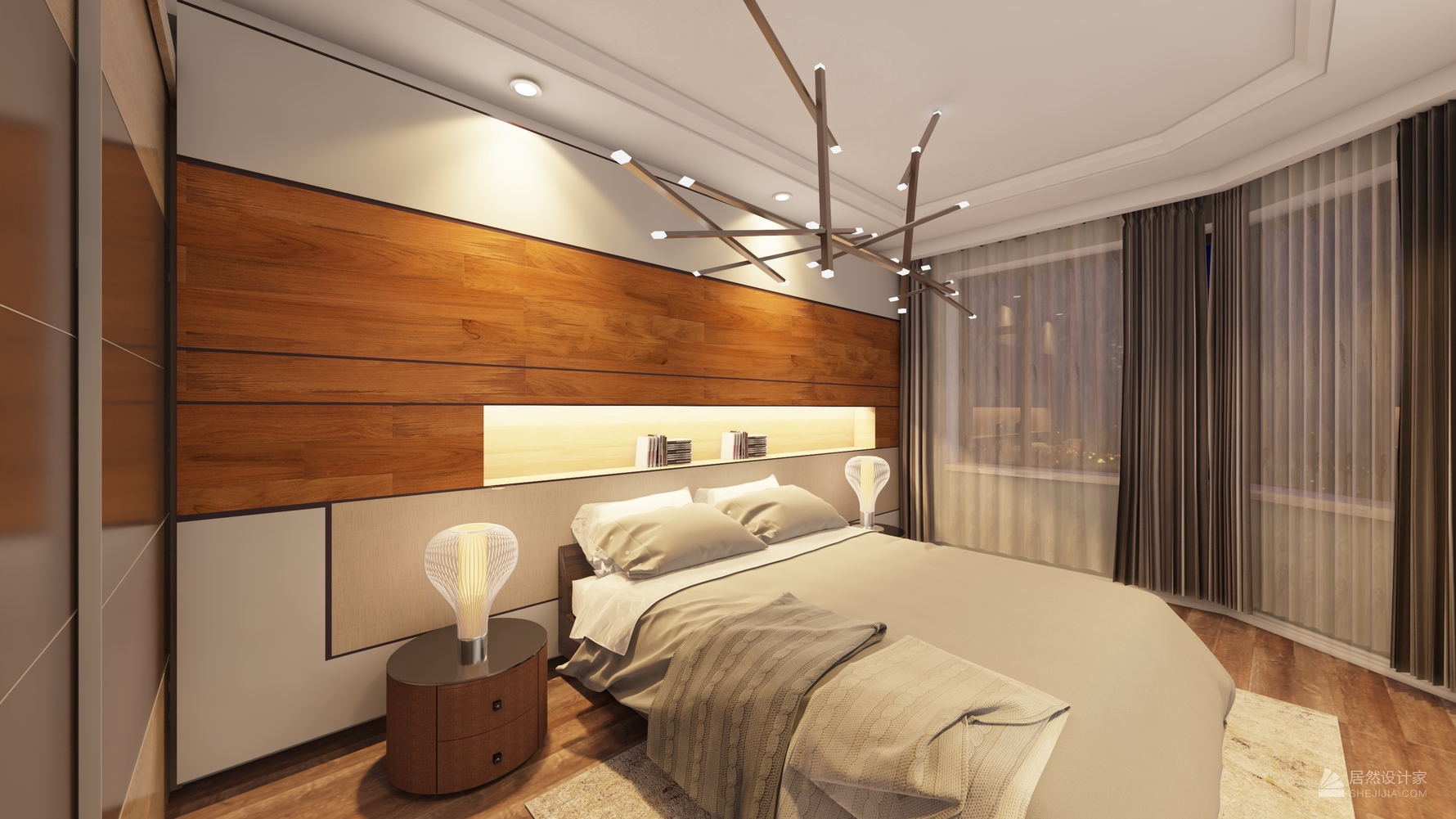 混搭风格两室两厅装修设计效果图