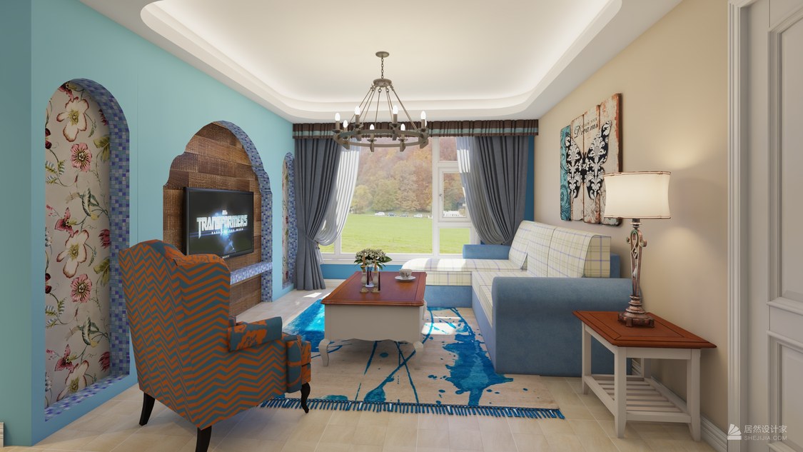 北京市朝阳区富力又一城92平米地中海两居