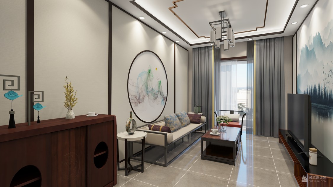 北京市新景家园80平米中式2居