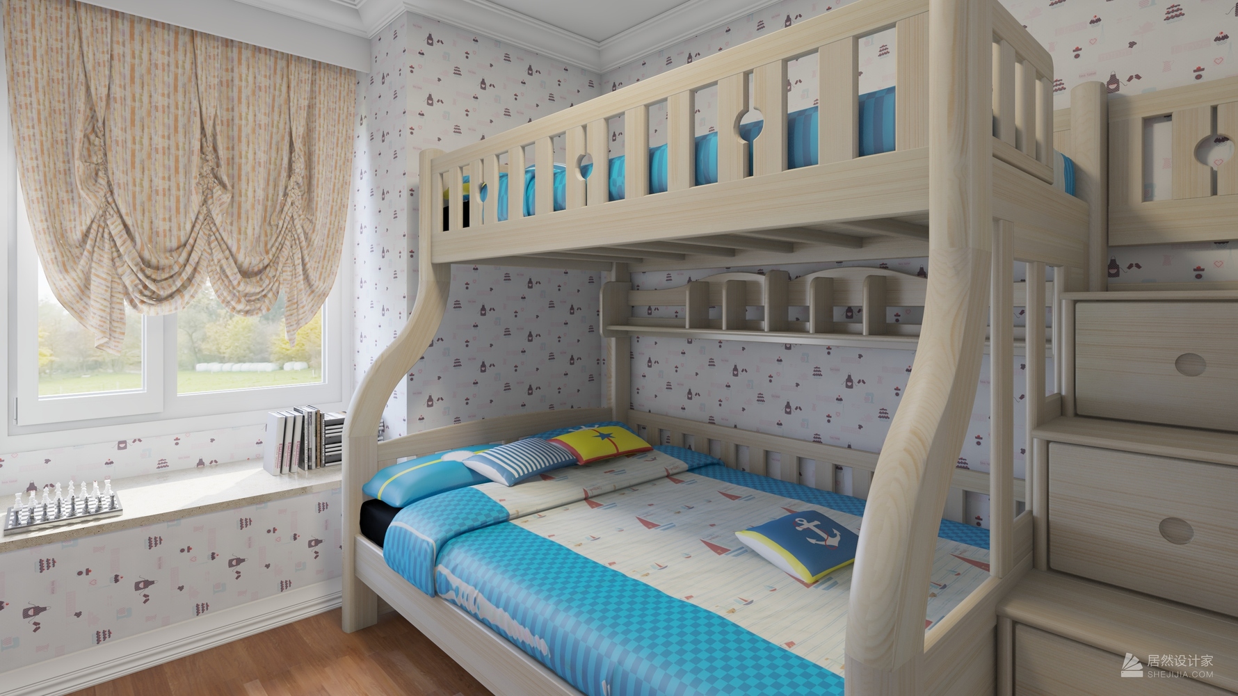 混搭风格四室两厅装修设计效果图