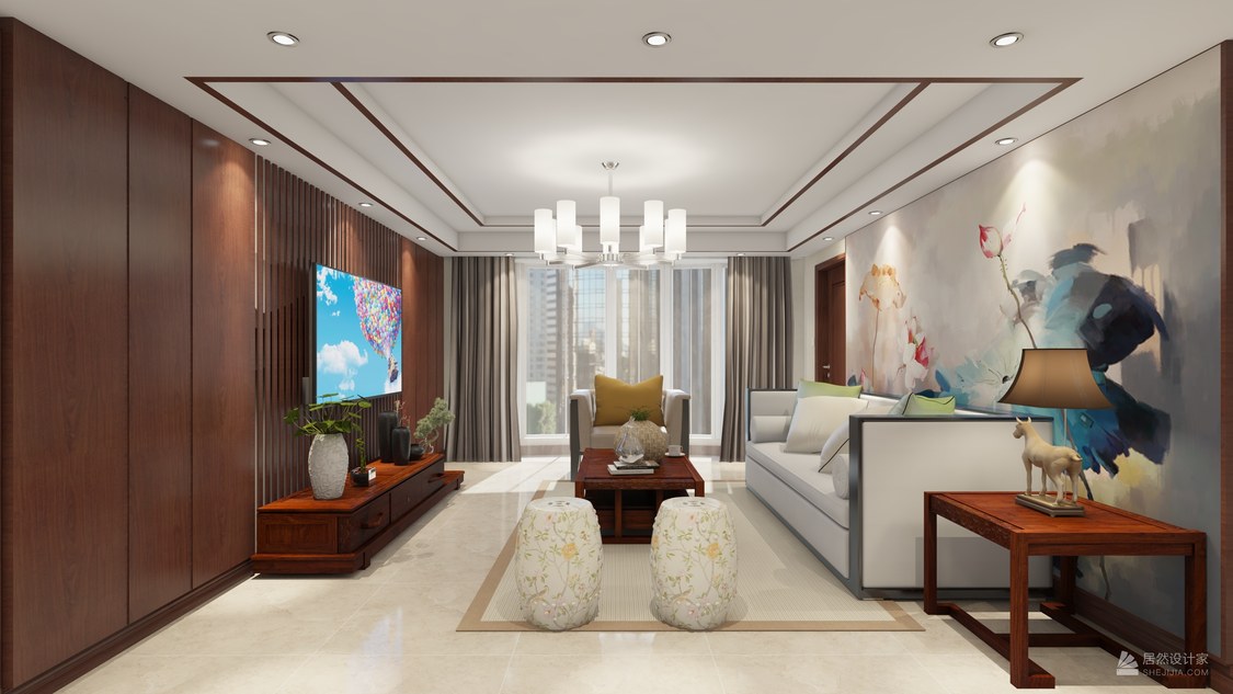 北京市大兴区绿城阳光名苑4室2厅2卫127平米中式