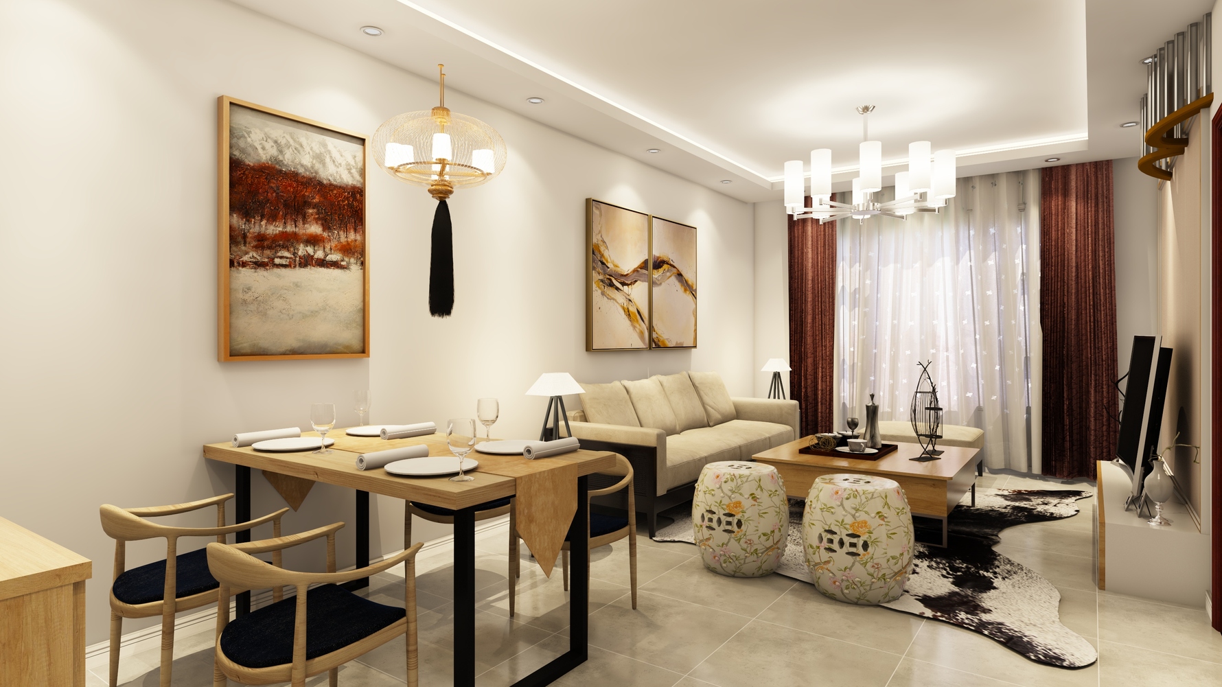 其它风格两室两厅装修设计效果图