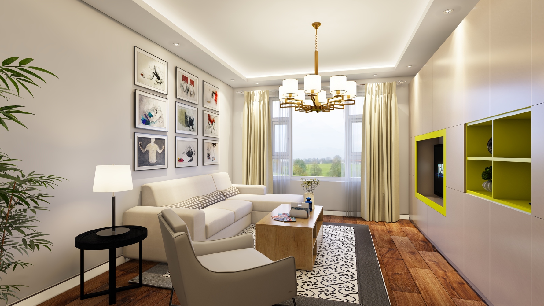 其它风格两室一厅装修设计效果图