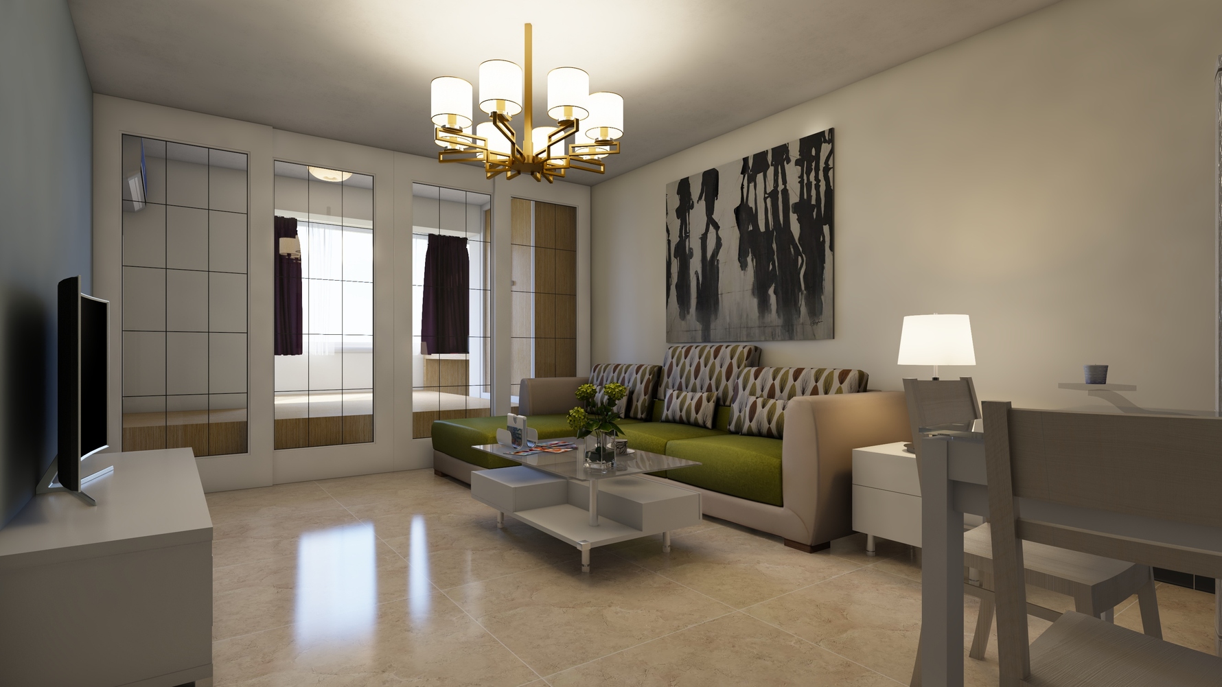 其它风格两室两厅装修设计效果图