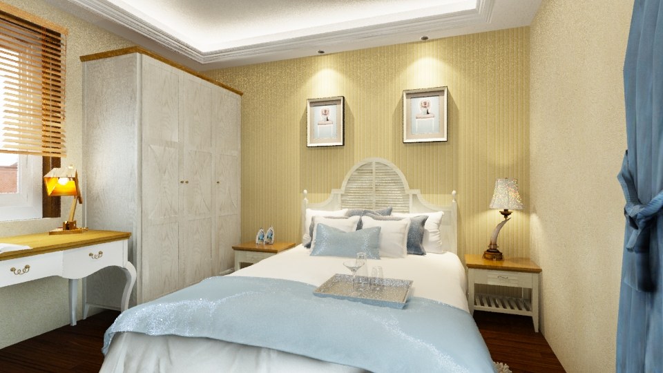 北京市通州区京贸国际城96平米美式两居