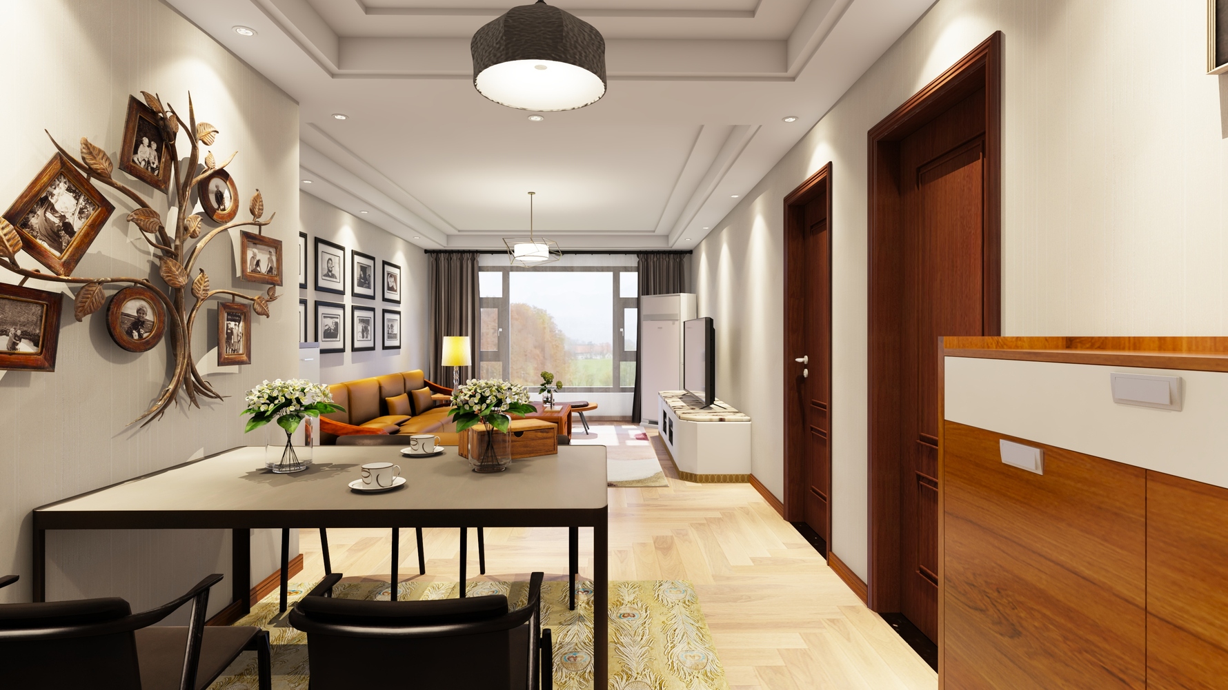 其它风格三室两厅装修设计效果图