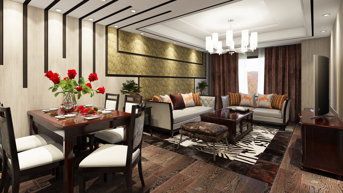 北京市燕郊区首尔甜城A座A户型60㎡新中式风格