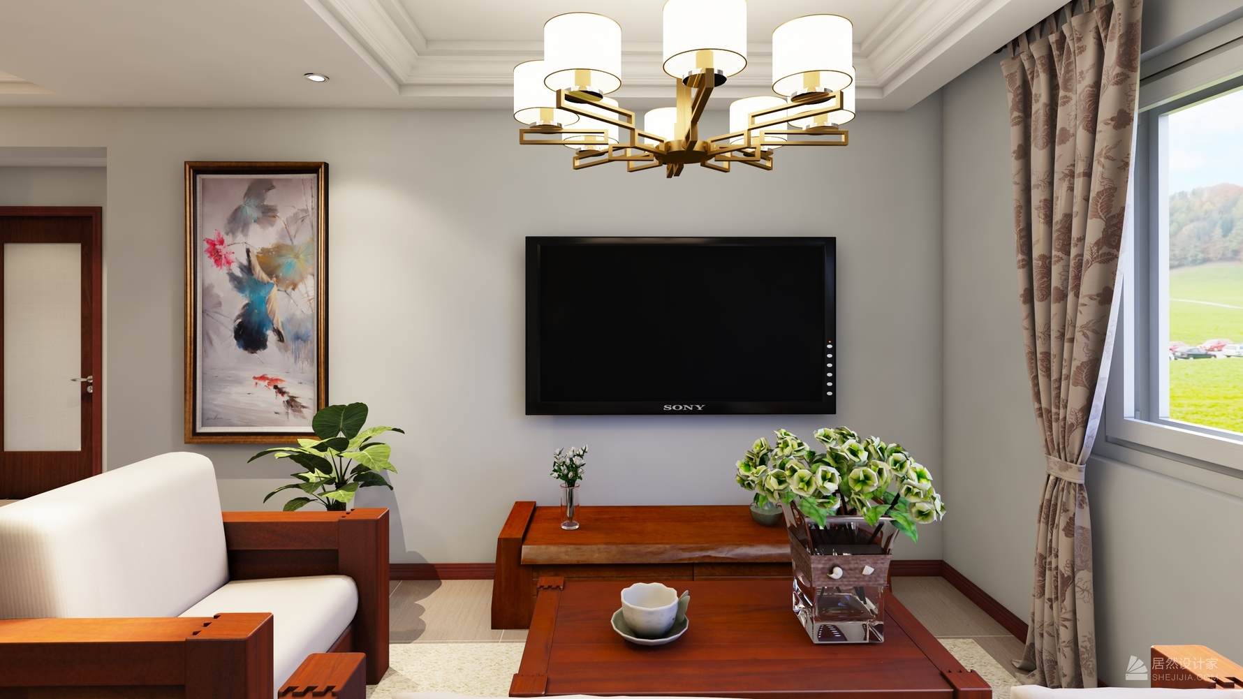 混搭风格两室两厅装修设计效果图