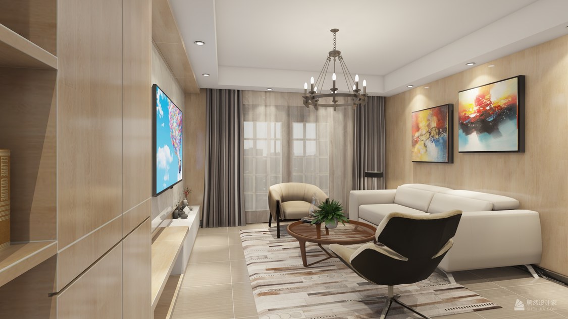 北京市顺义区恒华・安纳湖4室2厅2卫1厨123.00㎡现代风格