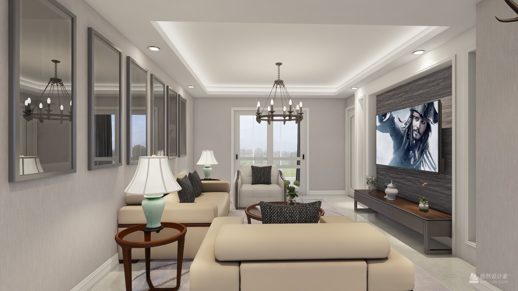 其它风格三室一厅装修设计效果图