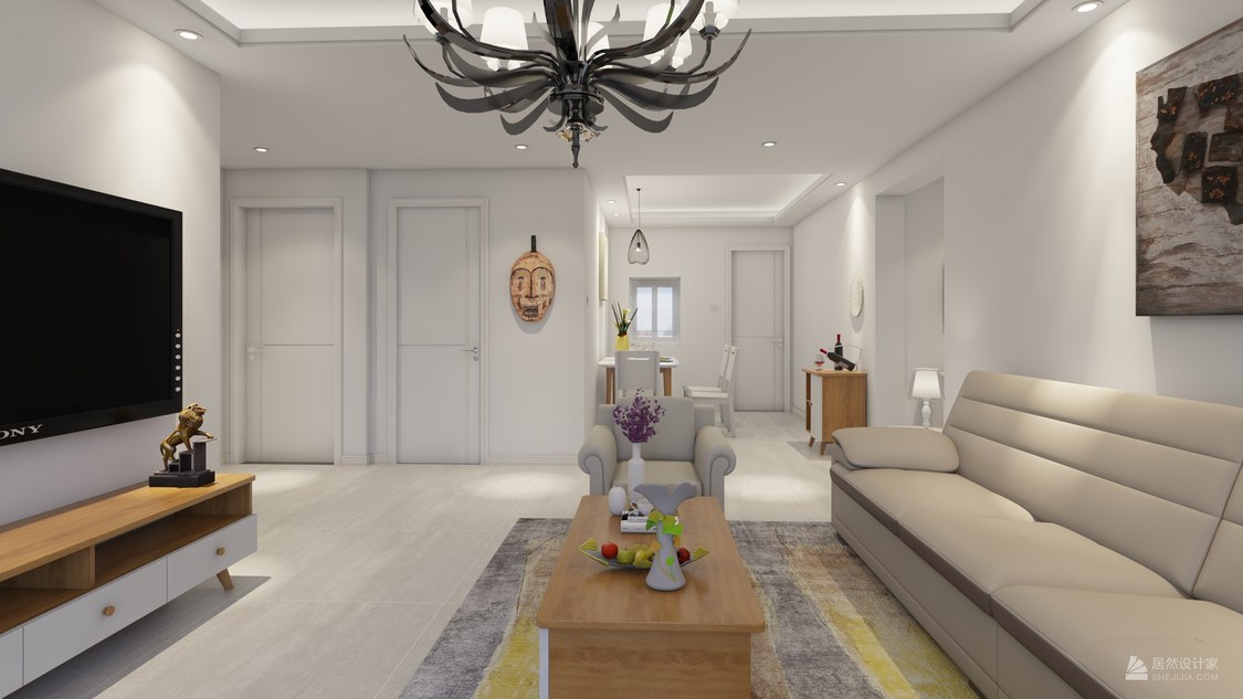 北京市晋源区绿地世纪城  103平米现代简约三居