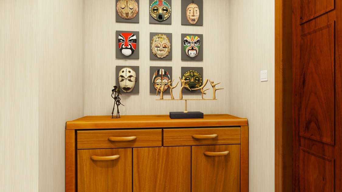 京贸国际城二居89.00㎡混搭风格