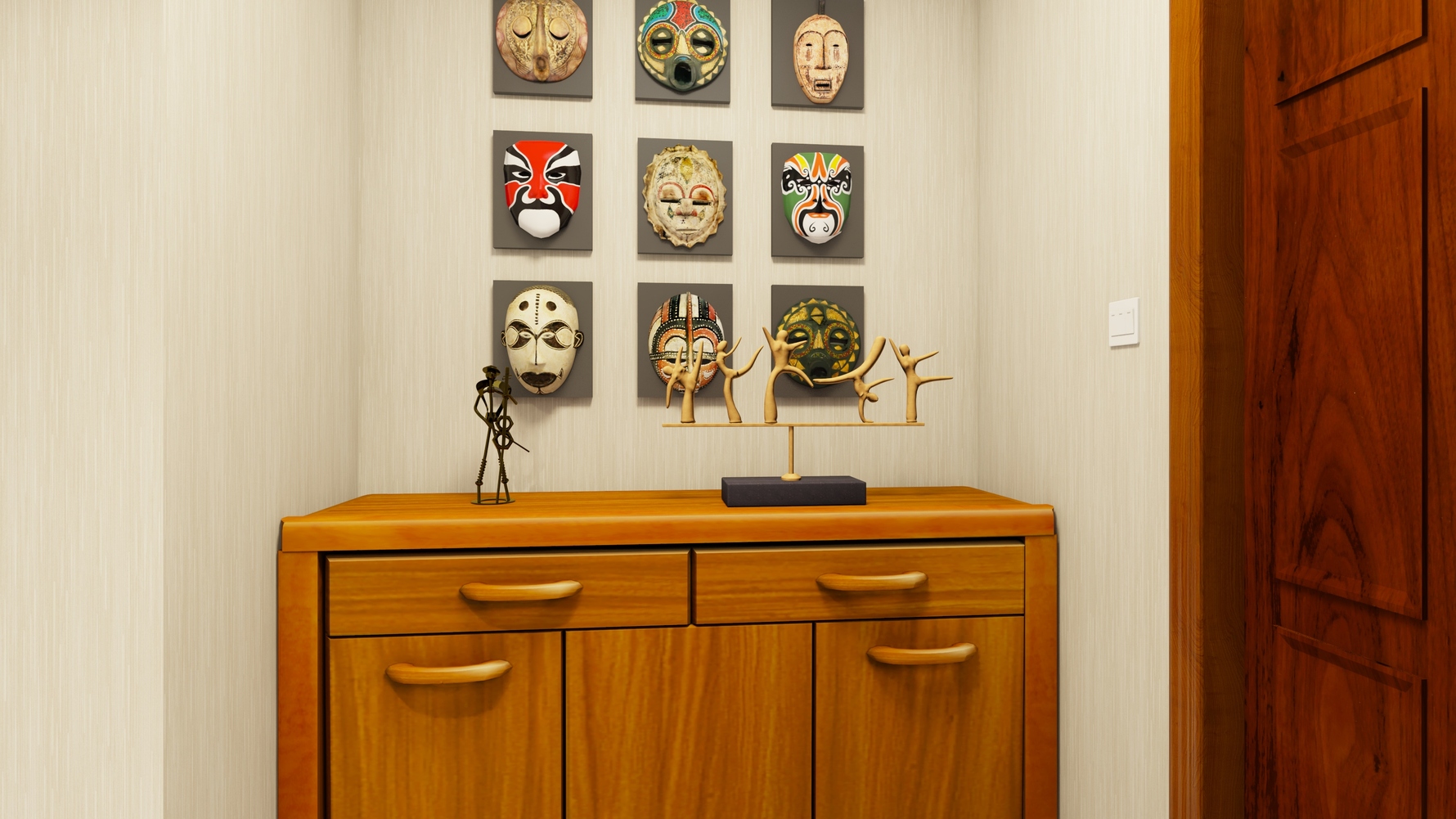 混搭风格两室两厅装修设计效果图