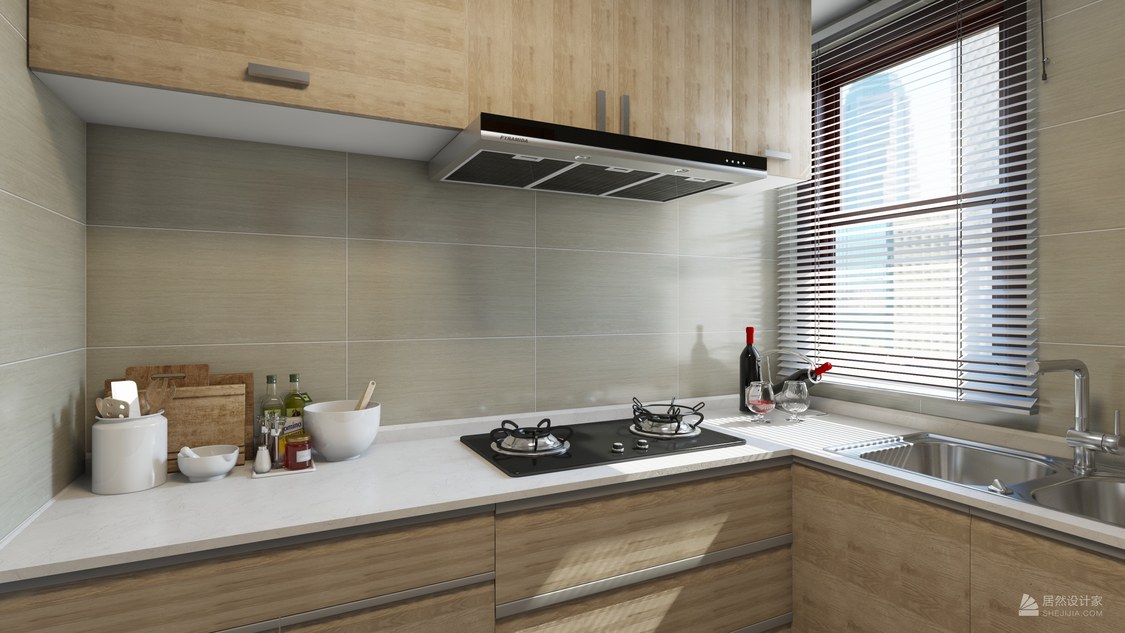 北京朝阳区新天地2室2厅1卫1厨 93.00㎡现代北欧混搭风格