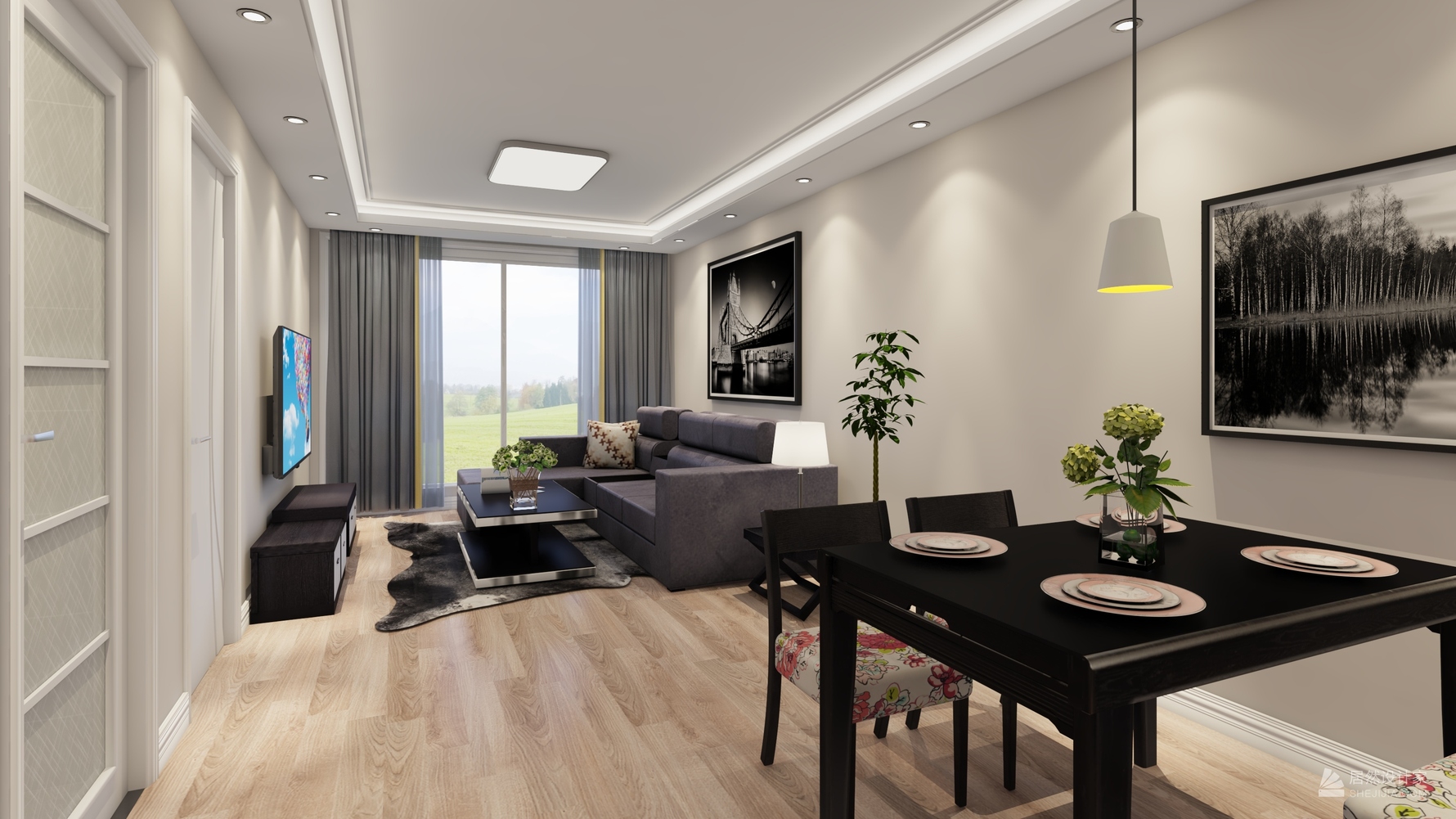 其它风格两室一厅装修设计效果图