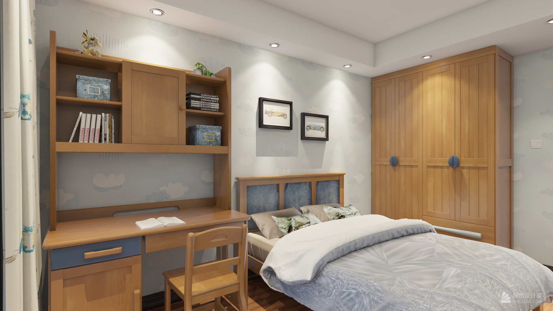 中式风格儿童房装修设计效果图