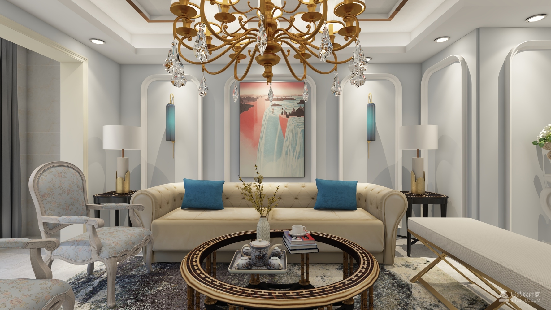 其它风格三室两厅装修设计效果图