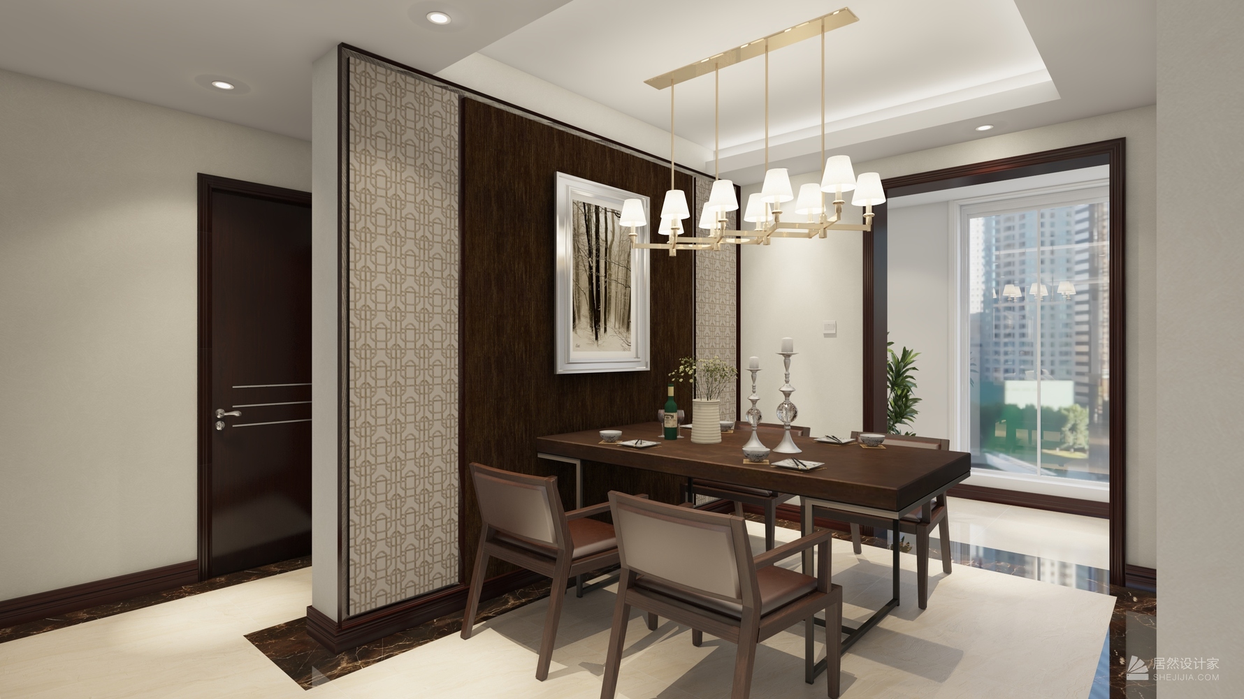 其它风格三室两厅装修设计效果图