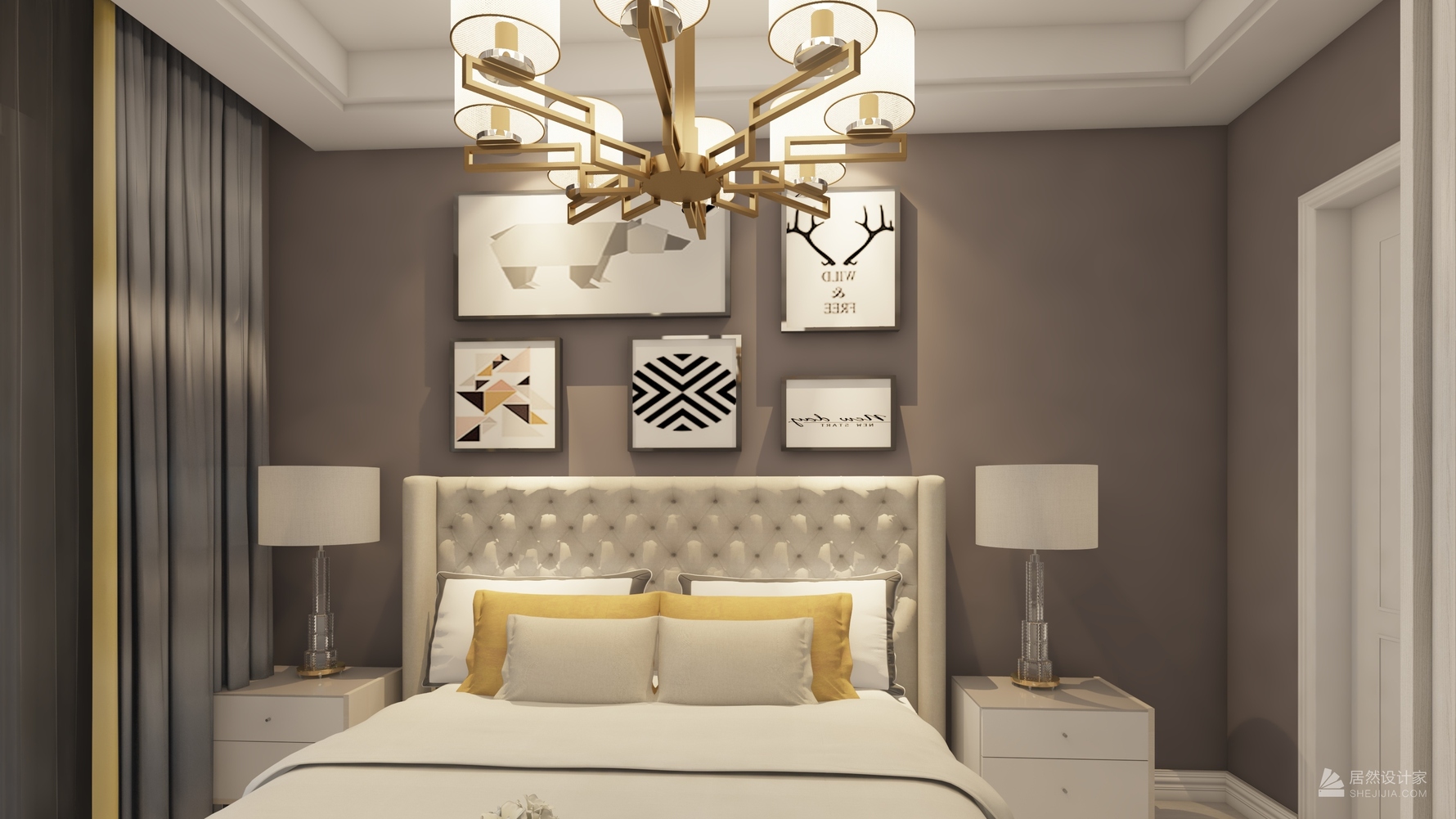 北欧风格两室两厅装修设计效果图