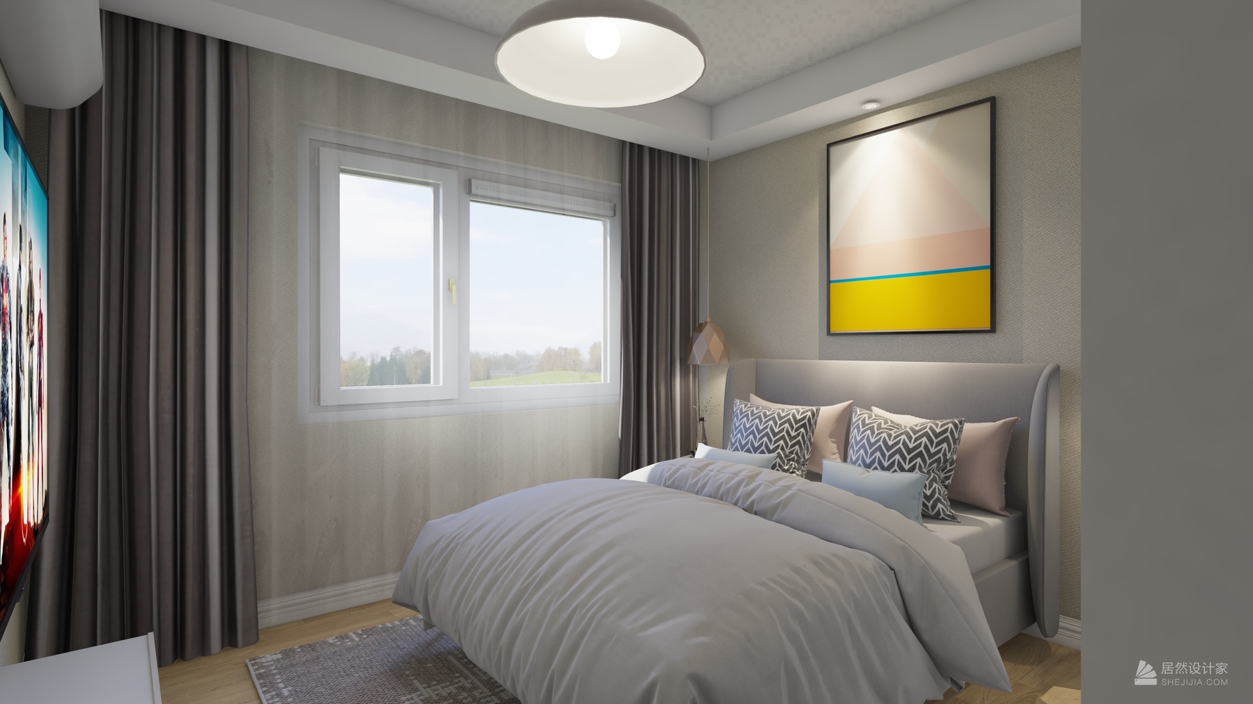 其它风格三室两厅装修设计效果图