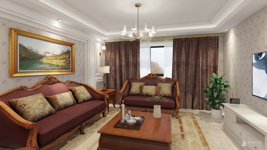 北京市房山区 北京城建徜徉集3室2厅2卫 127m²美式三居