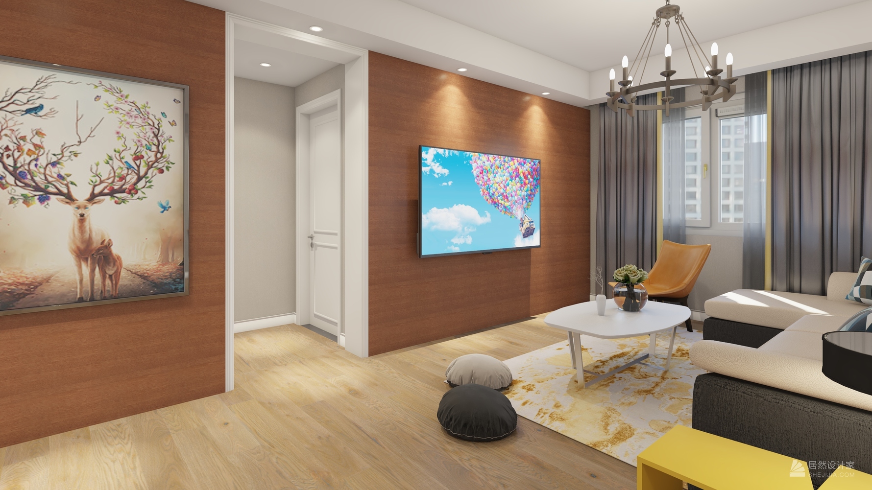 其它风格两室两厅装修设计效果图