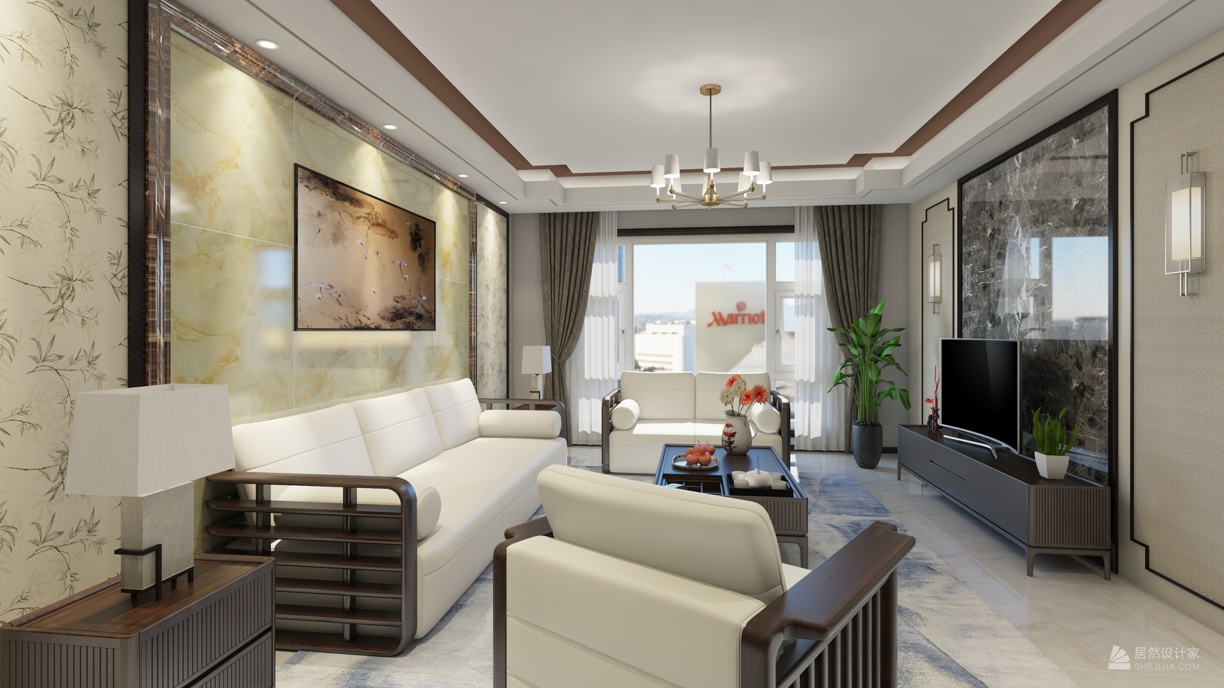 其它风格三室两厅装修设计效果图