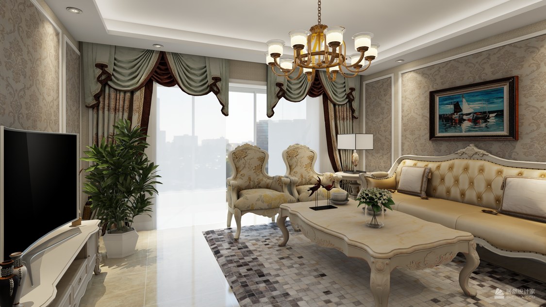 北京市昌平区 天通苑2室1厅2卫 107m²欧式两居