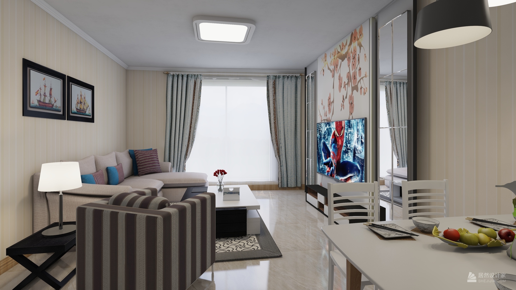 其它风格两室一厅装修设计效果图