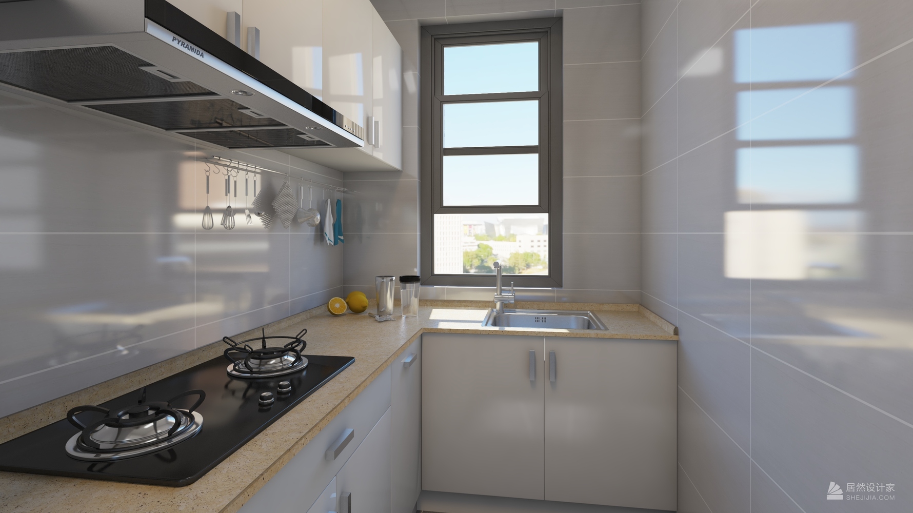 落叶聚还 - 现代风格一室一厅装修效果图 - 曹俊设计效果图 - 每平每