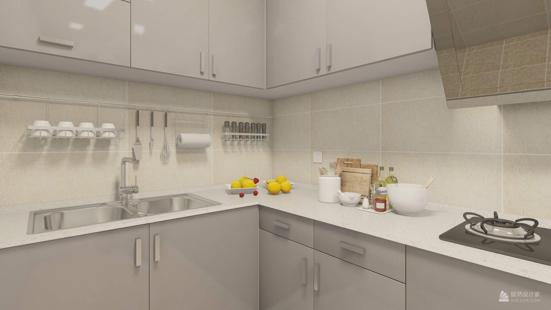 混搭风格一室一厅装修设计效果图