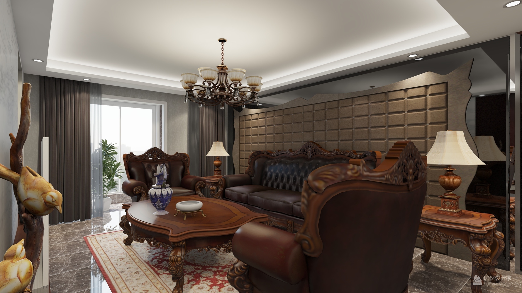 其它风格三室两厅装修设计效果图