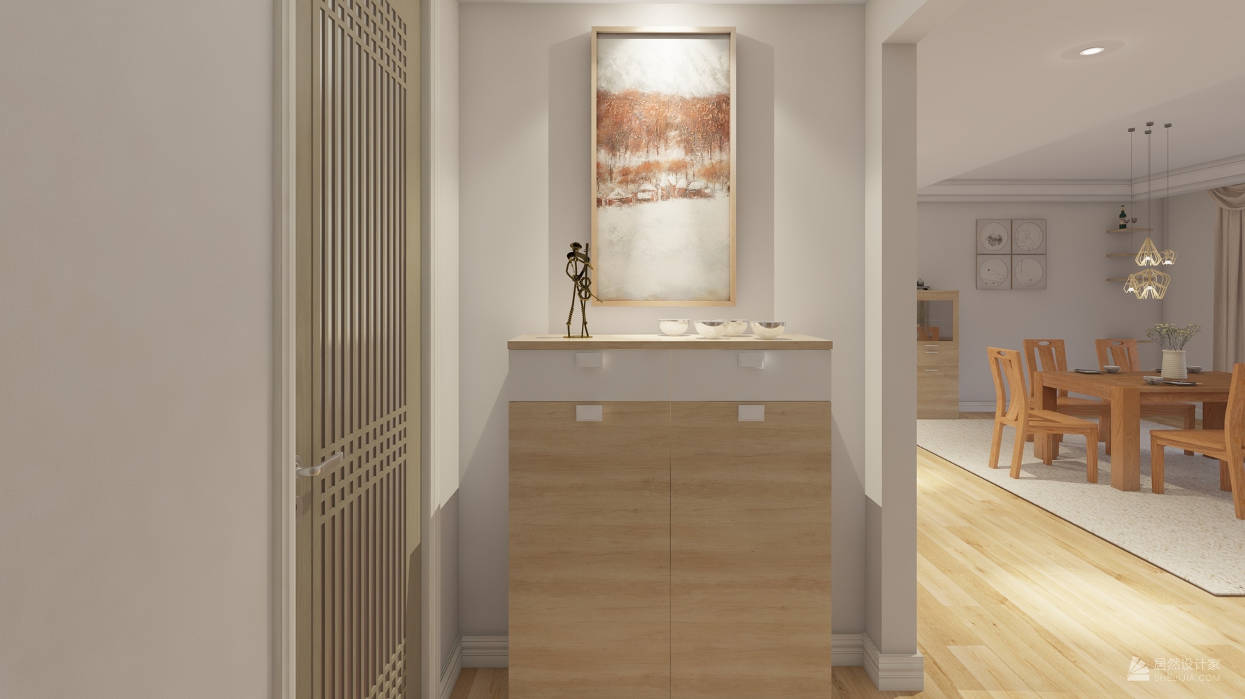 日式风格门厅装修设计效果图