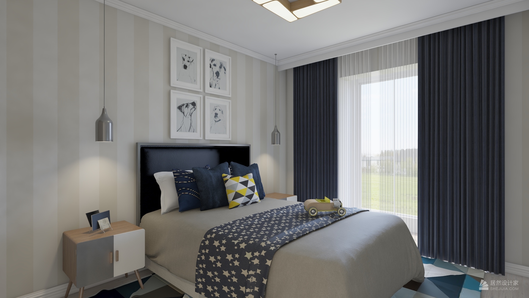 北欧风格四室两厅装修设计效果图