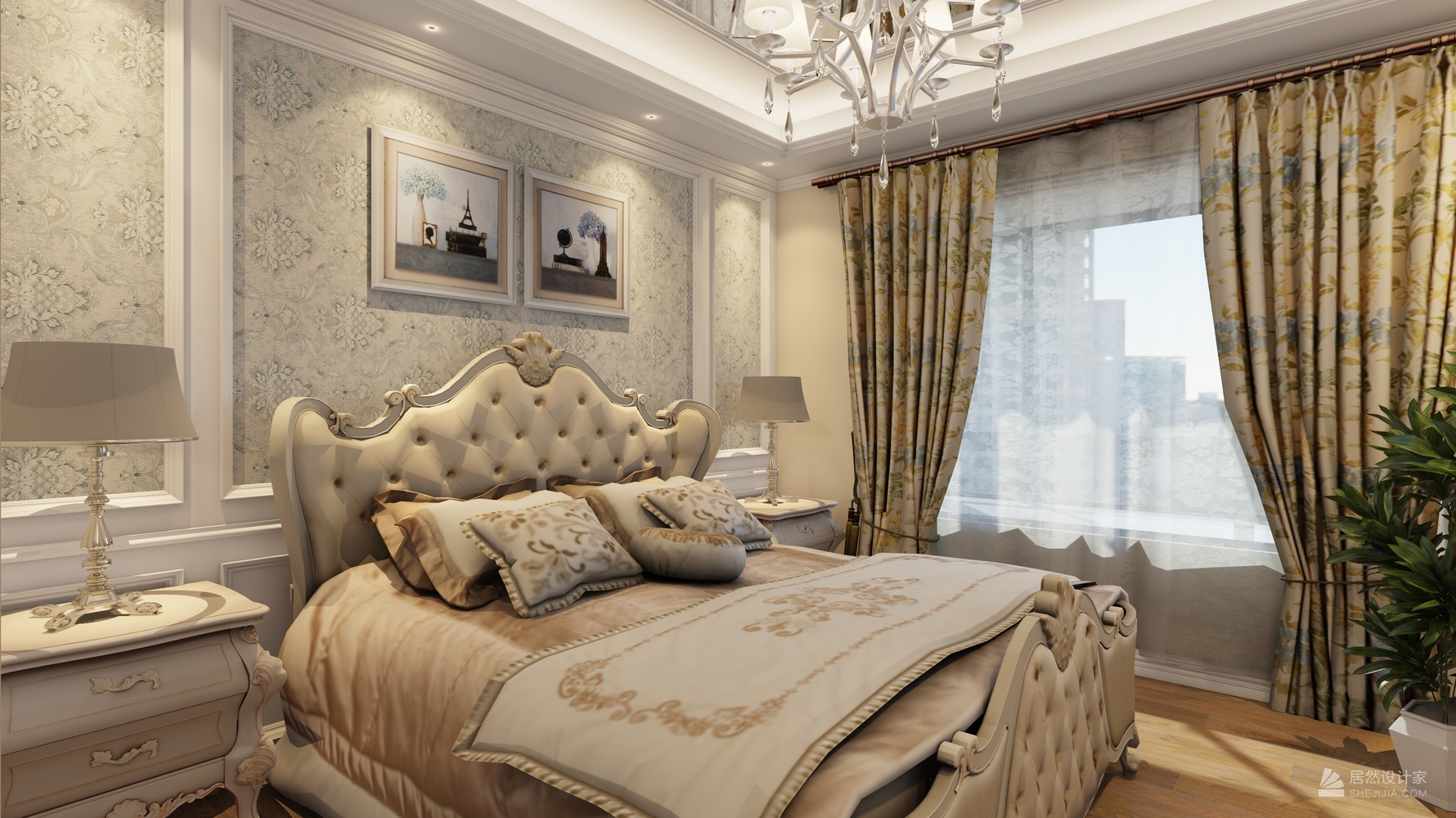 北京门头沟泷悦长安3居2卫欧式 - 其它风格三室两厅装修效果图