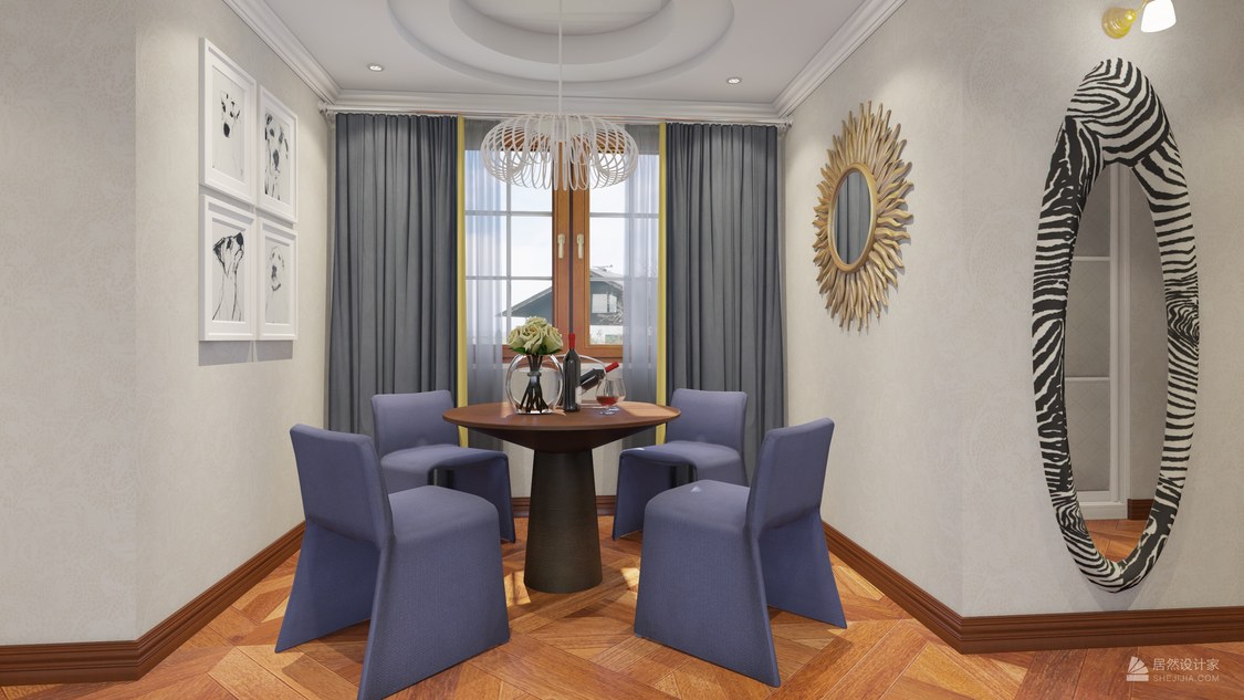 北京富力又一城现代90平米二居