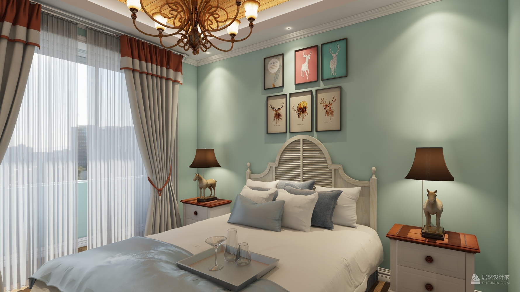 其它风格三室两厅装修设计效果图