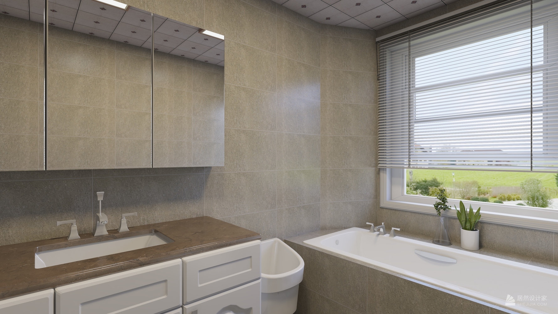 其它风格三室两厅装修设计效果图