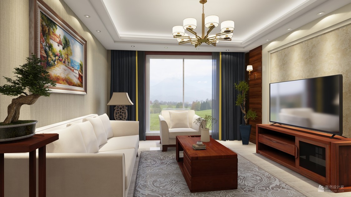 北京市新景家园115平米现代两居