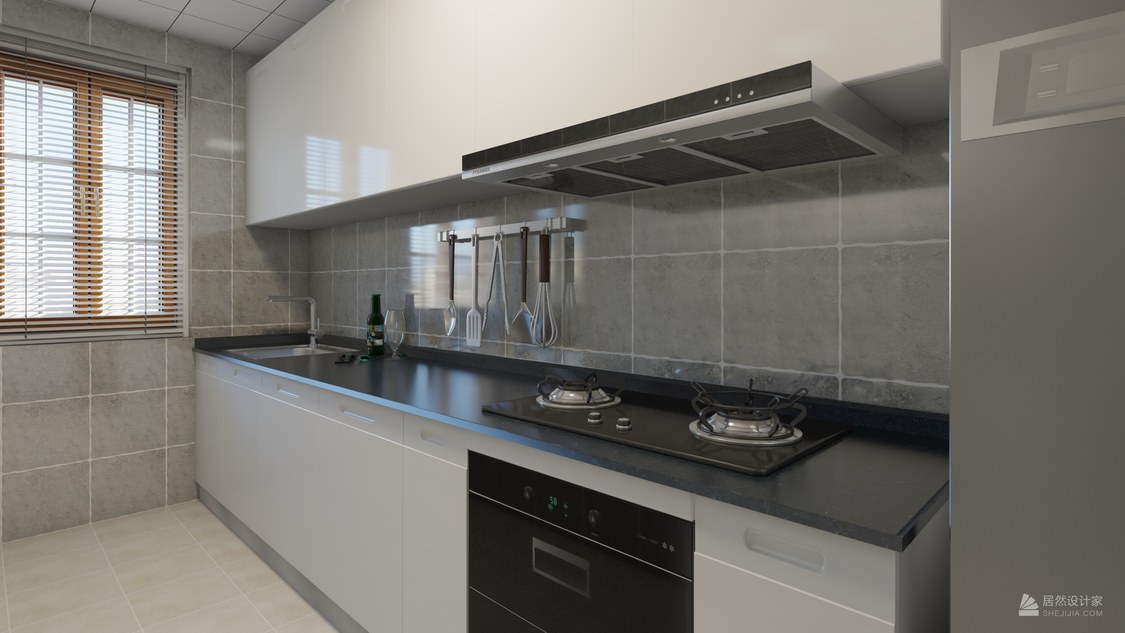 北京金隅万科城85平米现代两居