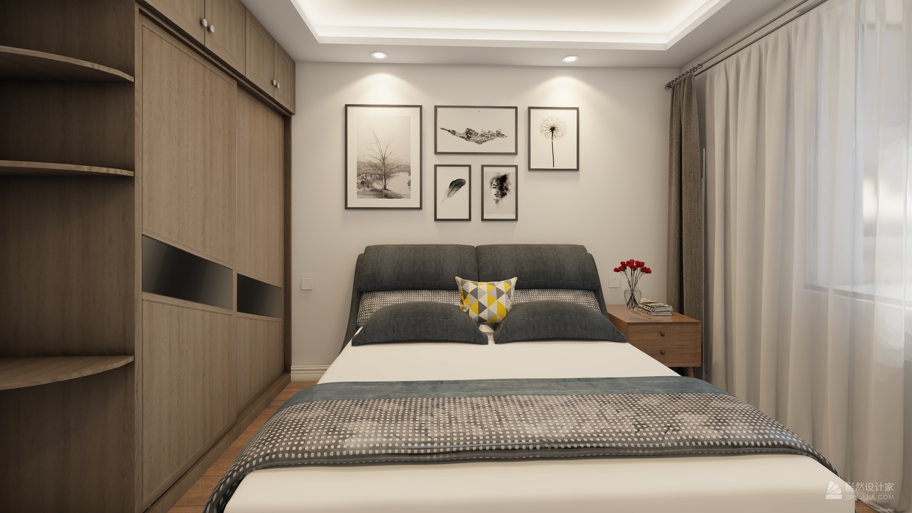 北欧风格两室两厅装修设计效果图