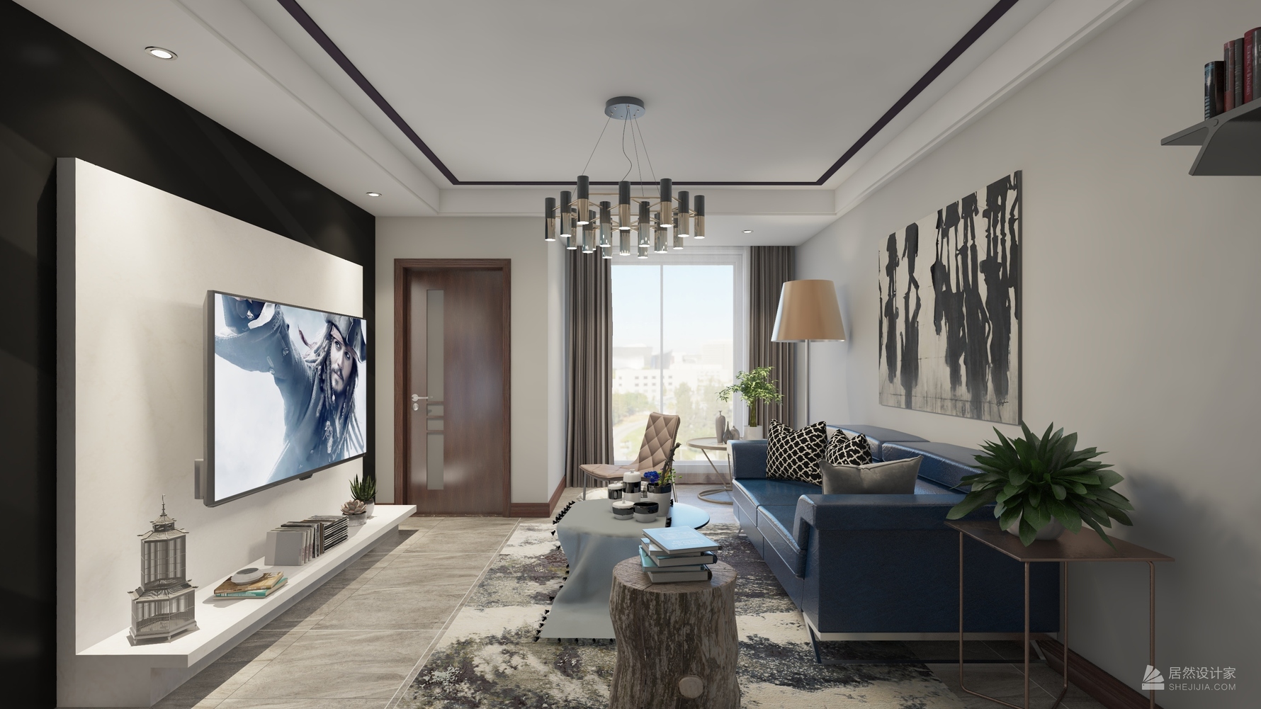 其它风格三室两厅装修设计效果图