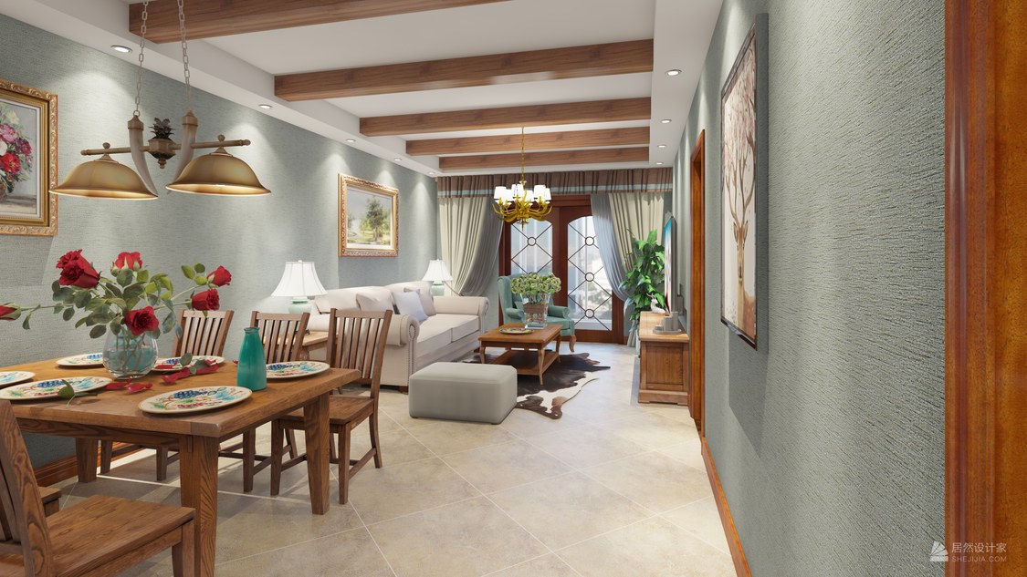 北京市石景山区 现代城2室2厅1卫 76m²美式两居